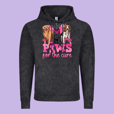 Paws For The Cure Vintage Hoodie Designed By Texasbilliewilder