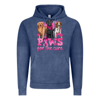 Vintage Denim Paws For The Cure Vintage Hoodie - texasbilliewilder