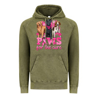 Vintage Olive Paws For The Cure Vintage Hoodie - texasbilliewilder