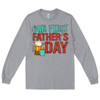 Heather Grey our first father's day Long Sleeve Tee - Artiststas
