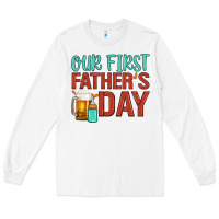 White our first father's day Long Sleeve Tee - Artiststas