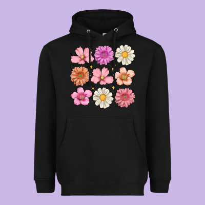 Flowers Heavyweight Hoodie Designed By Maliassmallbusiness