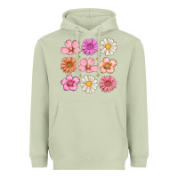 Matcha flowers Heavyweight Hoodie - MaliasSmallBusiness