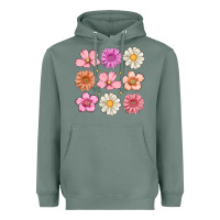 Sage flowers Heavyweight Hoodie - MaliasSmallBusiness