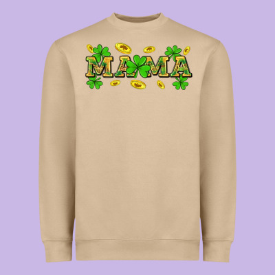 St. Patricks Day Mama Heavyweight Sweatshirt Designed By Neo Western
