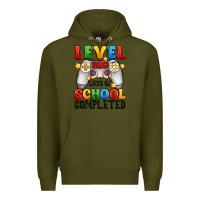 Army Green level 100 days of school completed Premium Hoodie - Artiststas