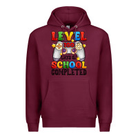 Burgundy level 100 days of school completed Premium Hoodie - Artiststas