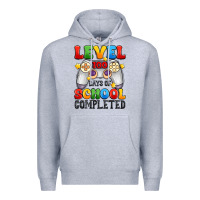 Heather Grey level 100 days of school completed Premium Hoodie - Artiststas