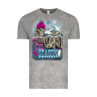 Cloud Rock Winter tis the season skeleton Vintage Tee - FaDigitalArtStudio