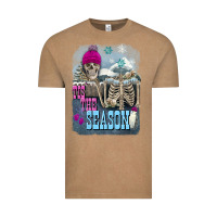 Vintage Coffee Winter tis the season skeleton Vintage Tee - FaDigitalArtStudio