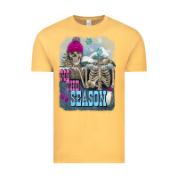 Vintage Mustard Winter tis the season skeleton Vintage Tee - FaDigitalArtStudio