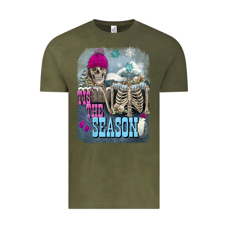 Winter Tis The Season Skeleton Vintage Tee by FaDigitalArtStudio | Teevron