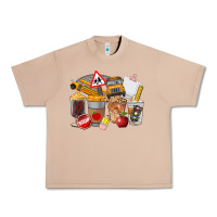 Burro School Bus Coffee Cups Urban Heavy Tee - FaDigitalArtStudio