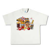 Pistachio School Bus Coffee Cups Urban Heavy Tee - FaDigitalArtStudio