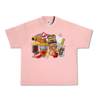 Salmon School Bus Coffee Cups Urban Heavy Tee - FaDigitalArtStudio