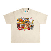 Sandshell School Bus Coffee Cups Urban Heavy Tee - FaDigitalArtStudio