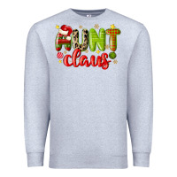Heather Grey aunt claus Premium Sweatshirt - MaliasSmallBusiness