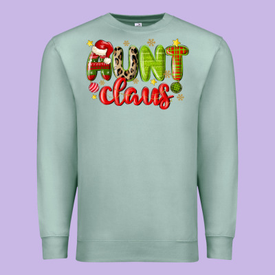 Aunt Claus Premium Sweatshirt Designed By Maliassmallbusiness