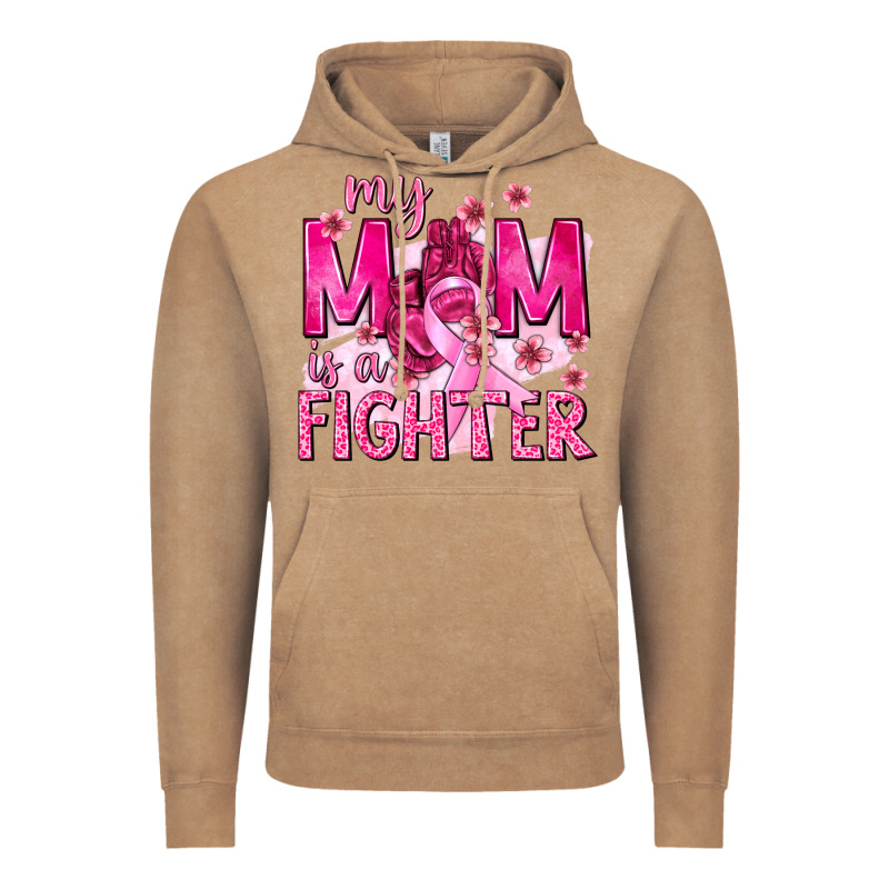 My Mom Is A Fighter With Ribbon Vintage Hoodie by texasbilliewilder | Teevron