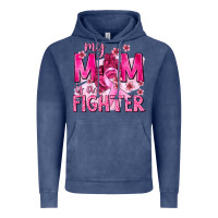 Vintage Denim My Mom Is a Fighter with Ribbon Vintage Hoodie - texasbilliewilder