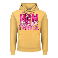Vintage Mustard My Mom Is a Fighter with Ribbon Vintage Hoodie - texasbilliewilder