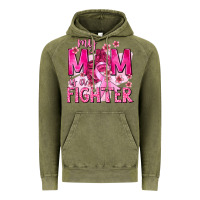 Vintage Olive My Mom Is a Fighter with Ribbon Vintage Hoodie - texasbilliewilder