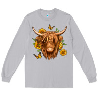 Moon Dust sunflowers long haired cow Long Sleeve Tee - Jasminsmagicworld