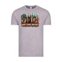 Vintage Zinc just a girl who loves horses Vintage Tee - CowhideDigitalArt