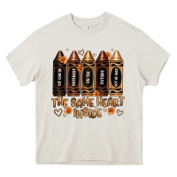 Cream the same heart inside artiststas Heavy Core Tee - Artiststas