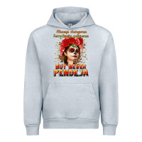 Heather Grey Always Chingona sometimes cabrona but never pendej Urban Hoodie - NancyCooperArtShop