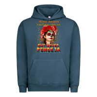 Pigment Midnight Navy Always Chingona sometimes cabrona but never pendej Urban Hoodie - NancyCooperArtShop