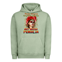 Pigment Oil Green Always Chingona sometimes cabrona but never pendej Urban Hoodie - NancyCooperArtShop