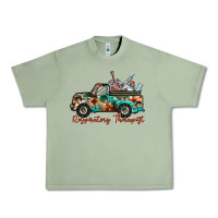 Oil Green respiratory therapist truck Urban Heavy Tee - RacoonDesign