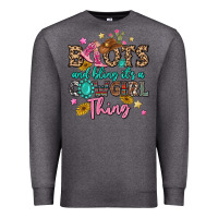 Charcoal Heather boots and bling it's a cowgirl thing Premium Sweatshirt - MaliasSmallBusiness