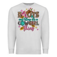 Dove Grey boots and bling it's a cowgirl thing Premium Sweatshirt - MaliasSmallBusiness
