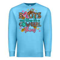 Ocean Blue boots and bling it's a cowgirl thing Premium Sweatshirt - MaliasSmallBusiness