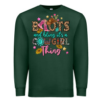 Sports Green boots and bling it's a cowgirl thing Premium Sweatshirt - MaliasSmallBusiness