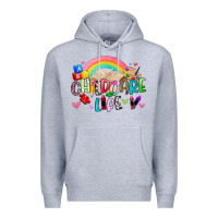 Heather Grey childcare life Premium Hoodie - Artiststas