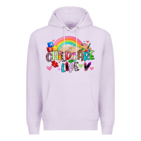 Lilac childcare life Premium Hoodie - Artiststas