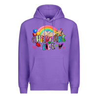 Purple childcare life Premium Hoodie - Artiststas