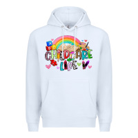 White childcare life Premium Hoodie - Artiststas