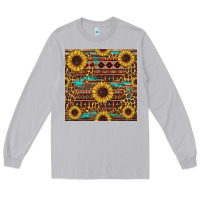 Moon Dust sunflower and leopard seamless pattern Long Sleeve Tee - BundleAndBundleShop