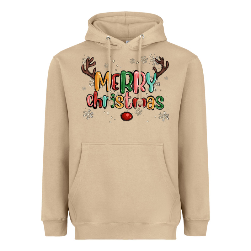 Merry Christmas Raindeerr Heavyweight Hoodie by MaliasSmallBusiness | Teevron
