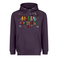 Plum merry christmas raindeerr Heavyweight Hoodie - MaliasSmallBusiness