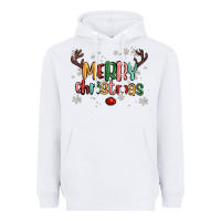 White merry christmas raindeerr Heavyweight Hoodie - MaliasSmallBusiness