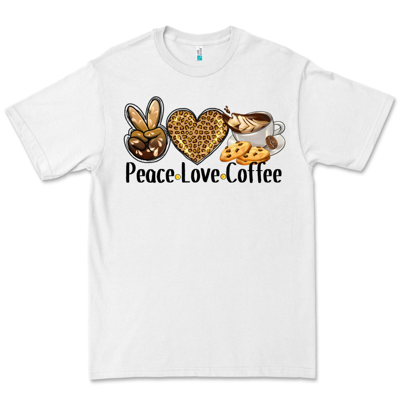 Peace Love Coffee Premium Tee by BarkalooDesign | Teevron