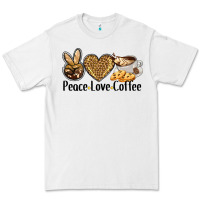 White peace love coffee Premium Tee - BarkalooDesign