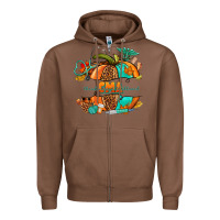 Chestnut cma pumpkin nurse Zipper Hoodie - NancyCooperArtShop