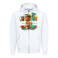 White cma pumpkin nurse Zipper Hoodie - NancyCooperArtShop