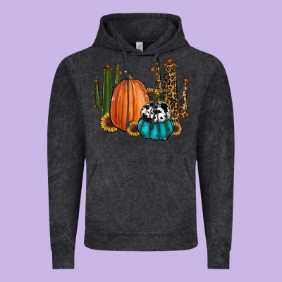 Sunflower Cactus Pumpkin Fall Vintage Hoodie Designed By Ranaportraitstore